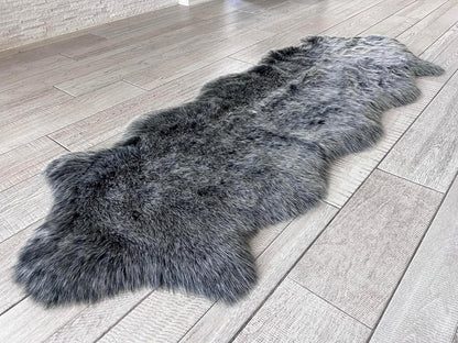 LAMBZY Faux Sheepskin Super Soft Hypoallergenic Free Shape Silky Shag Rug, Luxury Shaggy Silky