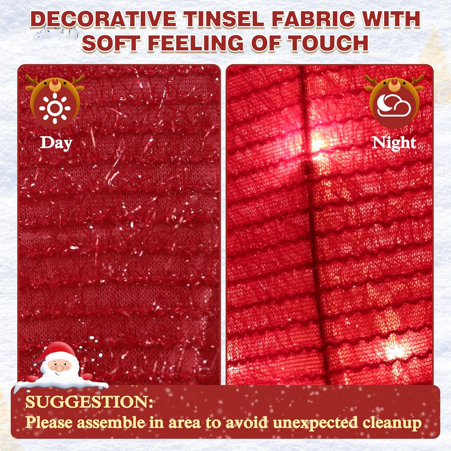 6FT Lighted Rooster with Christmas Hat for Outdoor Christmas Decorations, 3D Pre-Lit Iridescent