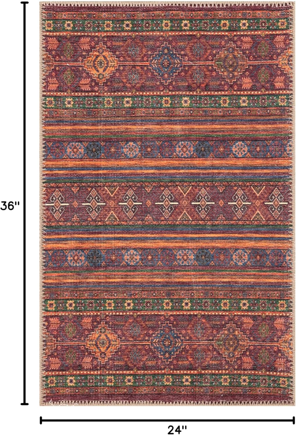 Keen Home Design 2x3 Rug - Machine Washable Entry Rug with Non-Slip Backing, Ideal for Enteryway