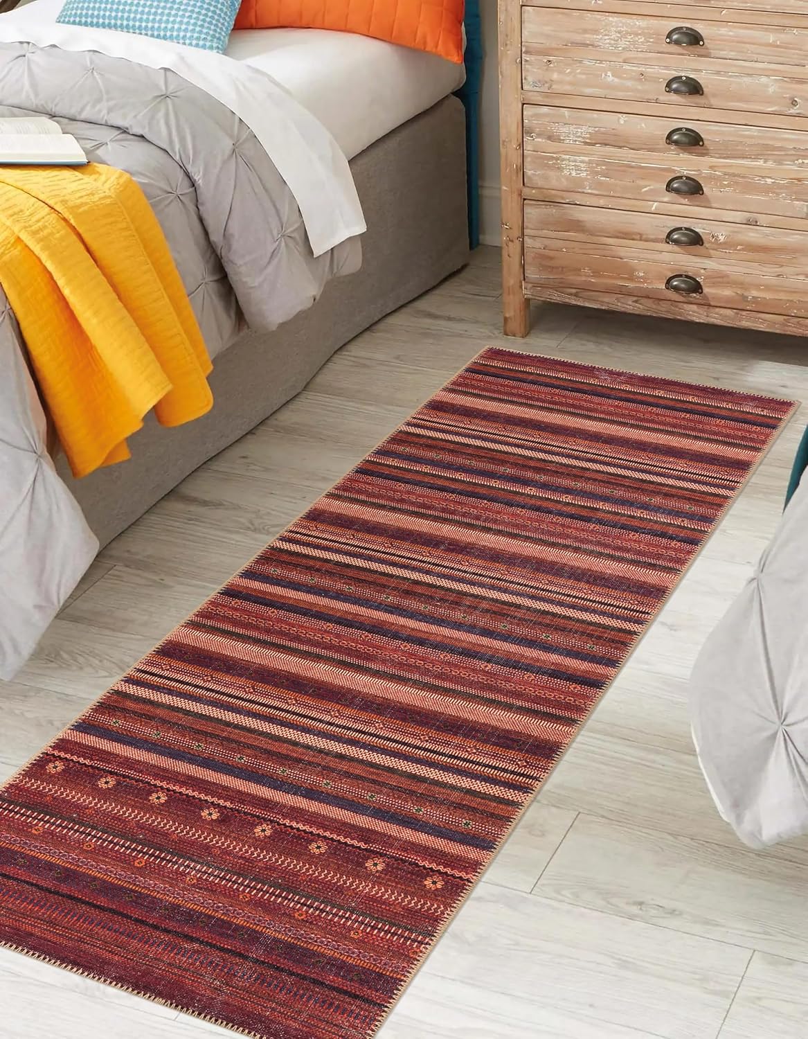 Keen Home Design 2x7 Rug - Machine Washable Runner Rug with Non-Slip Backing, Ideal for Hallway