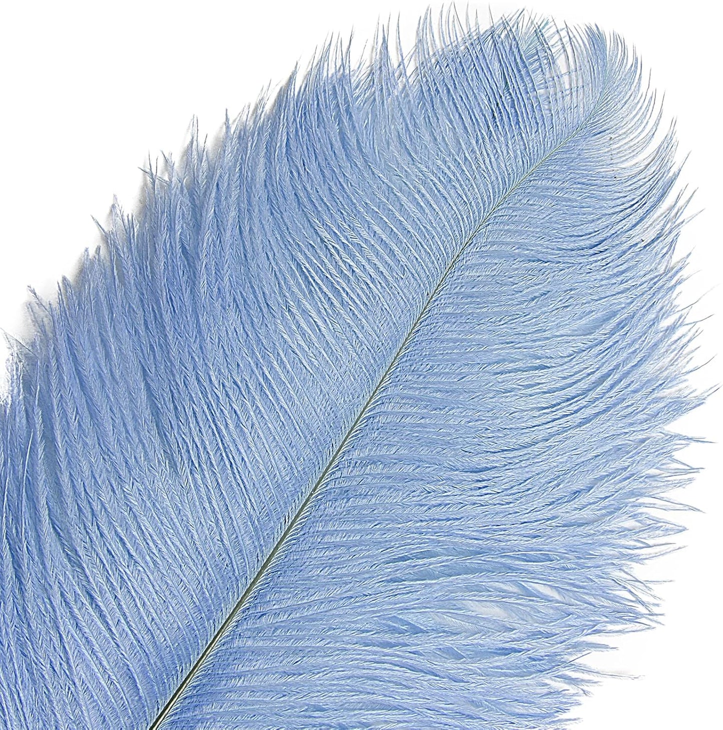 THARAHT Baby Blue Ostrich Feathers 12pcs Large Natural Bulk 16-18Inch 40cm-45cm for Wedding Party