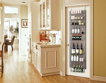 Home-Complete Pantry Over The Door Spice and Jar Rack Organizer - Great Storage Space for Cabinets
