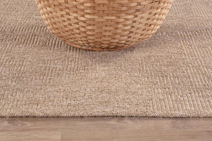 CAMILSON Indoor and Outdoor Runner Rug Natural Solid Boho Woven Design Easy-Cleaning Non Shedding
