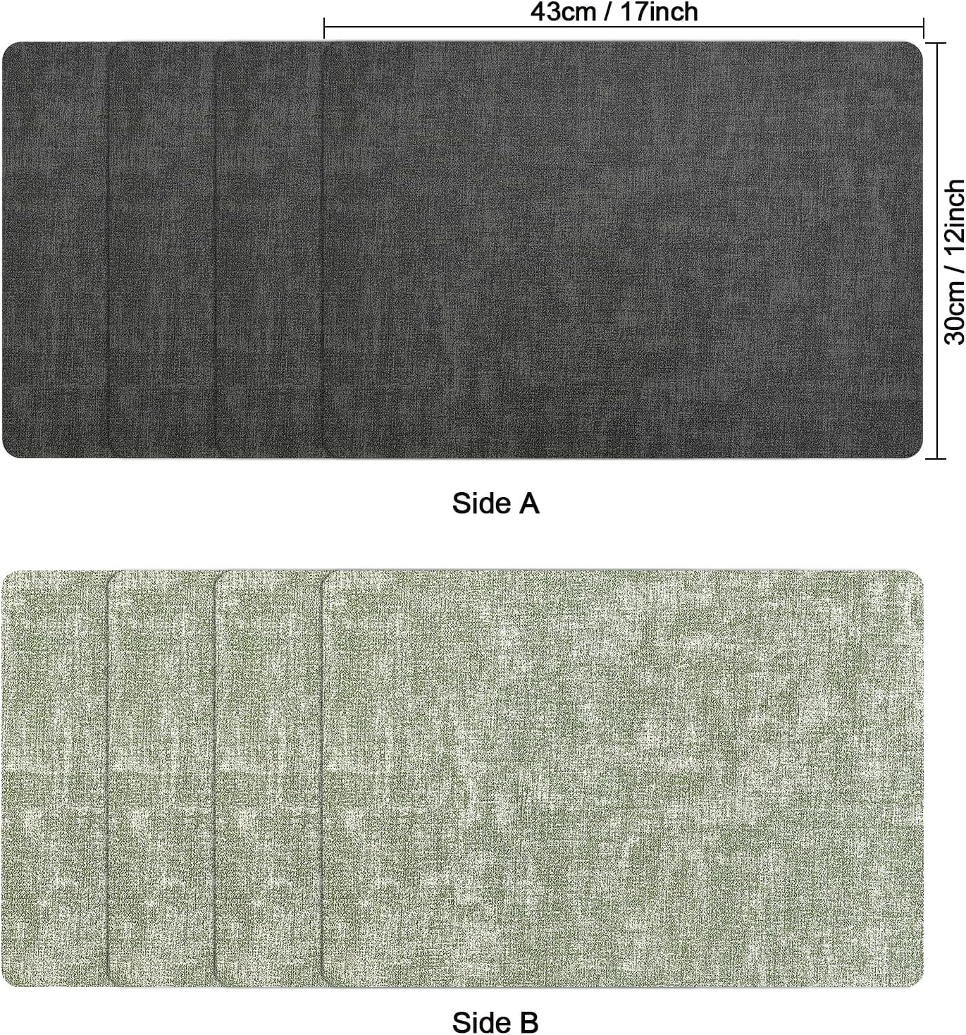 Myir JUN Placemats Dual Sided, Faux Leather Place Mats Set of 8 Indoor Placemats for Dining Table