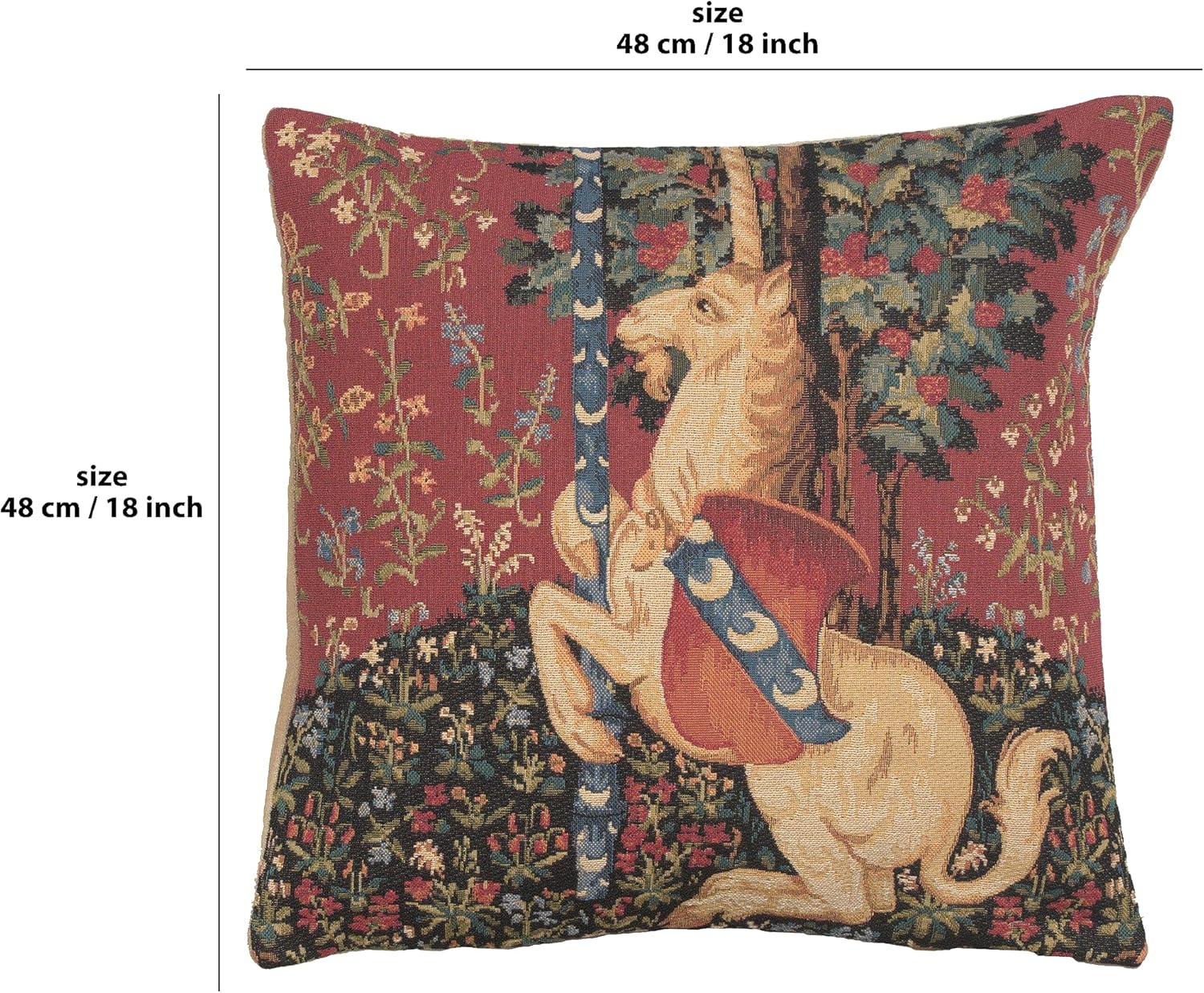 Charlotte Home Furnishings Decorative Pillow Covers for Couch 18X18 in Unicorn Throw Pillow Covers
