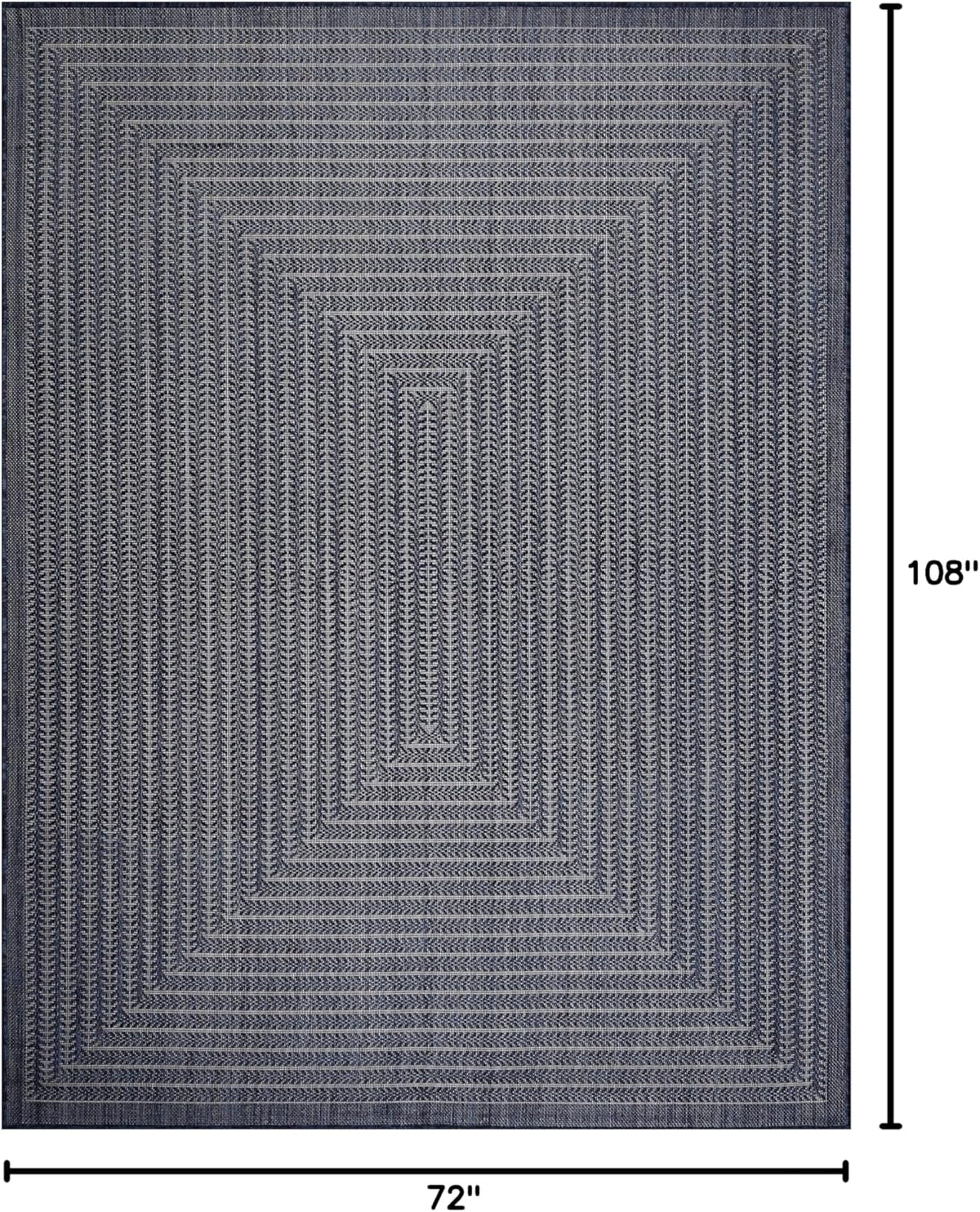 Adiva Rugs Outdoor Indoor Area Rug, Weather Resistant, Easy to Clean, Stain Resistant Floor Mat for