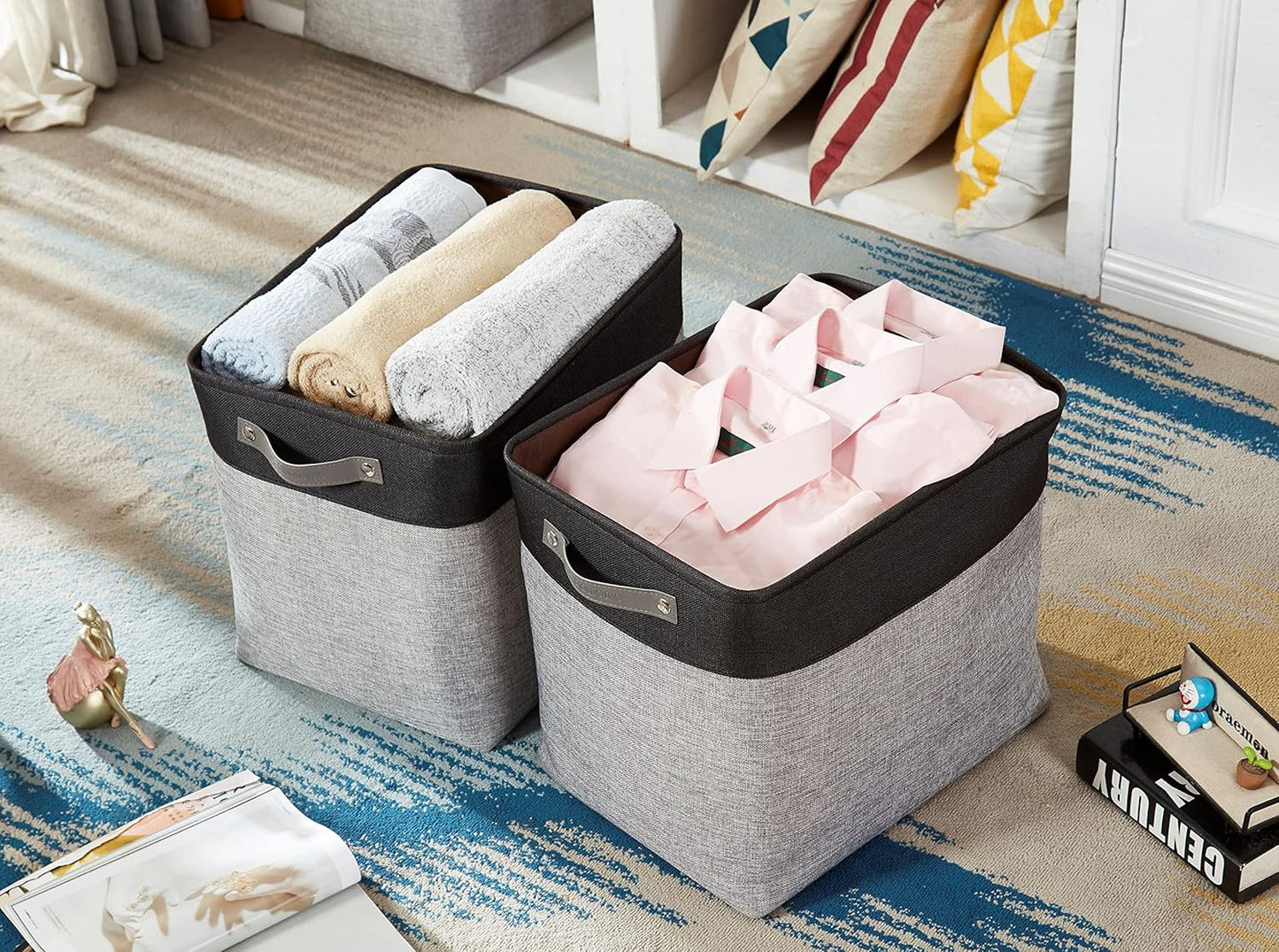 DECOMOMO Extra Large Storage Baskets 54.5L Fabric Storage Bins for Organizing Linen Closet, Toys