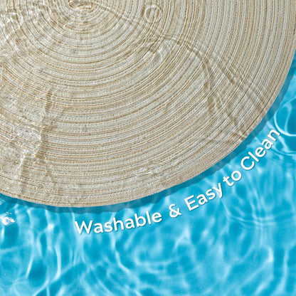 Leetaltree Round Placemats Heat and Slip Resistant Cotton Table Mats, Washable Bohemian Placemats