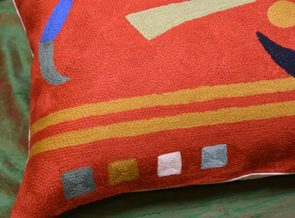 Lumbar Kandinsky Orange Abstract Pillow Cover Elements Modern Throw Pillowcase Chair Cushion