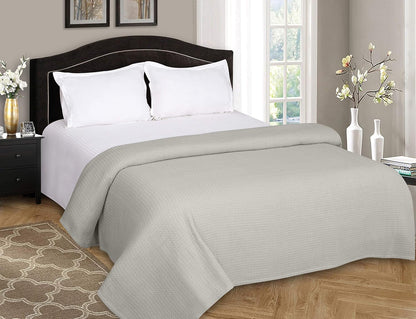 BELIZZI HOME 100% Cotton Bed Blanket, Breathable Bed Blanket Full Queen Size, Cotton Thermal