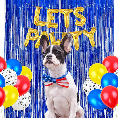 Dark Blue Tinsel Backdrop Streamers - GREATRIL Party Streamers Backdrop Foil Fringe Curtains for