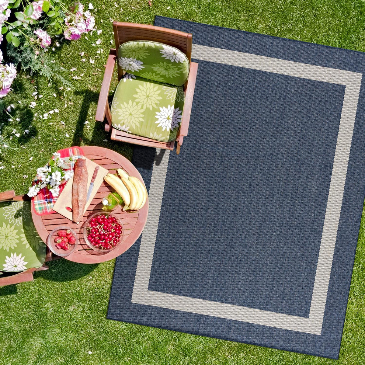 CAMILSON Outdoor Rug 10x14, Large Modern Outside Rugs for Patios Porches Waterproof Durable