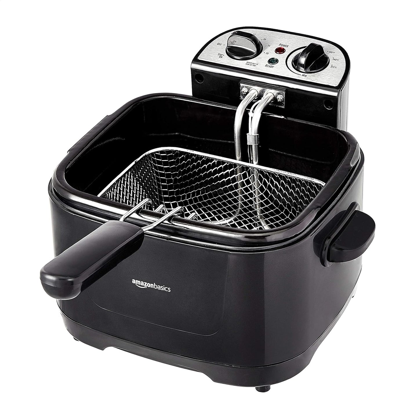 Amazon Basics 2.1-Qt (2.0L) Electric Deep Fryer with 8-Cup Oil Capacity, Timer, Adjustable