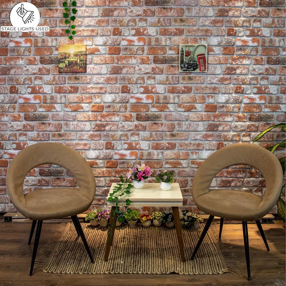 Dundee Deco 3D Wall Panels Faux Brick - Cladding Red Grey Brown Stone Look Wall Paneling