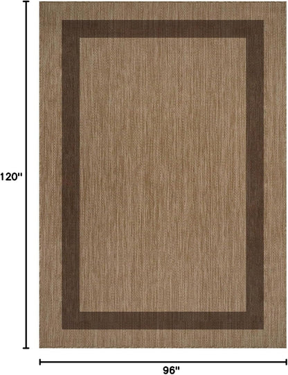 CAMILSON Outdoor Rug 8x10 - Modern Outside Rugs for Patios Porches Waterproof Durable Washable