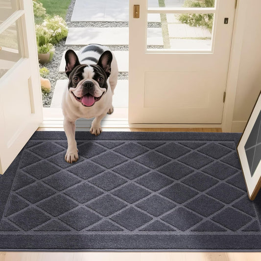 JSEI Dirt Trapper Door Mat 36"x60", Non-Slip Washable Entryway Mats, Dog Door Mat, Stain Resistant