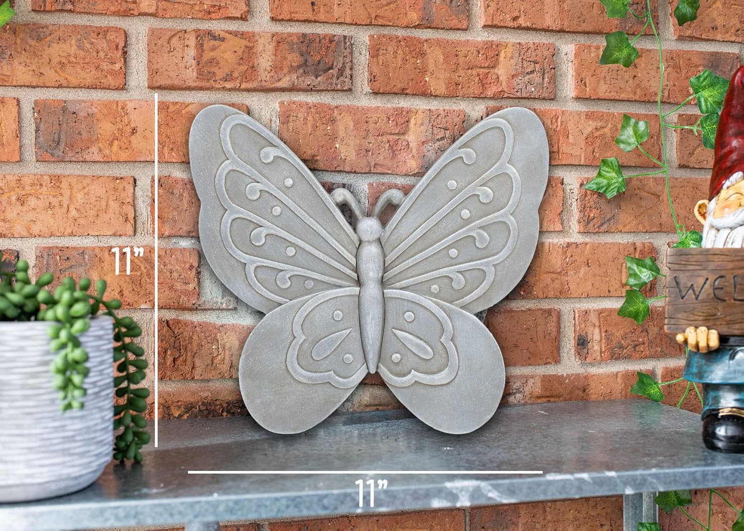 NAT & Jules Animal Character Shaped Dimensional Indoor Outdoor 11 inch Cast Resin Decorative Garden