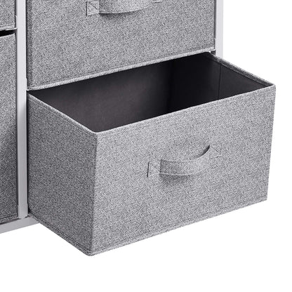 Amazon Basics Bedroom Closet Organizer with 5-Fabric Storage Drawers for Clothes Storage, White