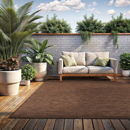 Washable Indoor Outdoor Rug Weather Resistant Carpet Modern Solid for Porch Deck Balcony Backyard
