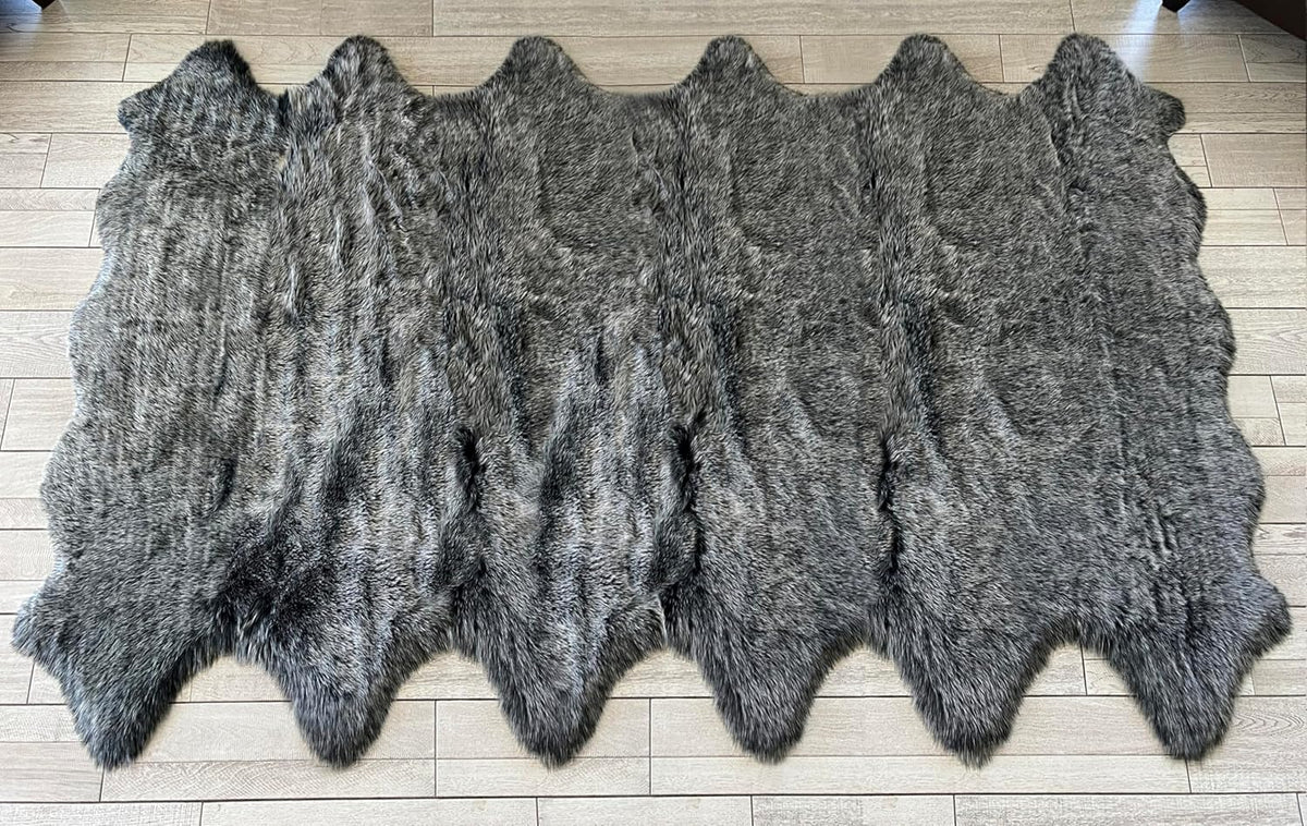 LAMBZY Faux Sheepskin Super Soft Hypoallergenic Free Shape Silky Shag Rug, Luxury Shaggy Plush
