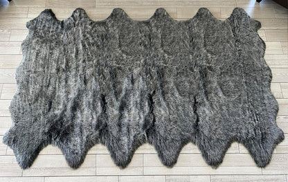 LAMBZY Faux Sheepskin Super Soft Hypoallergenic Free Shape Silky Shag Rug, Luxury Shaggy Plush