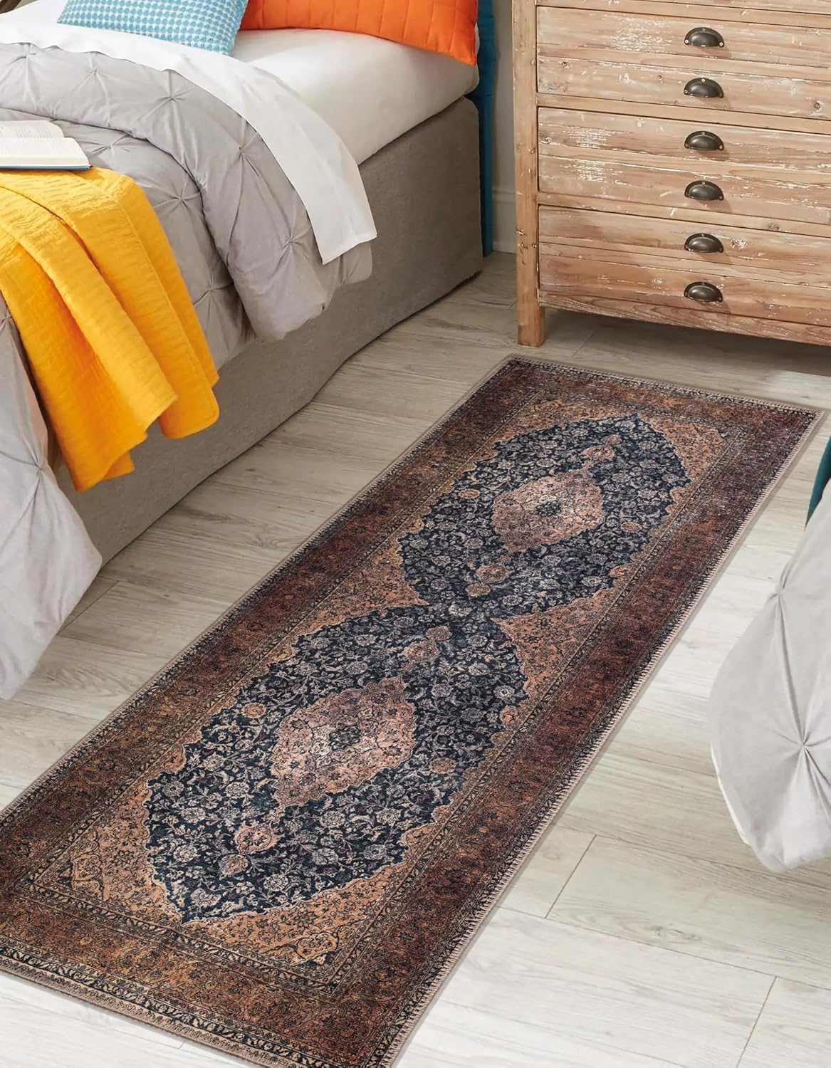 Keen Home Design 2x10 Rug - Machine Washable Runner Rug with Non-Slip Backing, Ideal for Hallway