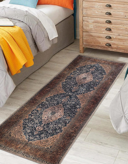 Keen Home Design 2x10 Rug - Machine Washable Runner Rug with Non-Slip Backing, Ideal for Hallway