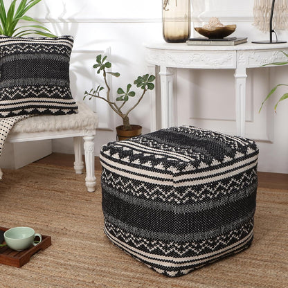REDEARTH · Tufted Pouf Ottoman with Filler Textured Storage Cube Bean Bag Pouffe Footrest for