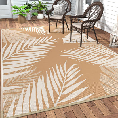 GENIMO Outdoor Rug 5' x 8' Waterproof for Patios Clearance, Reversible, Plastic Straw Camping Rug