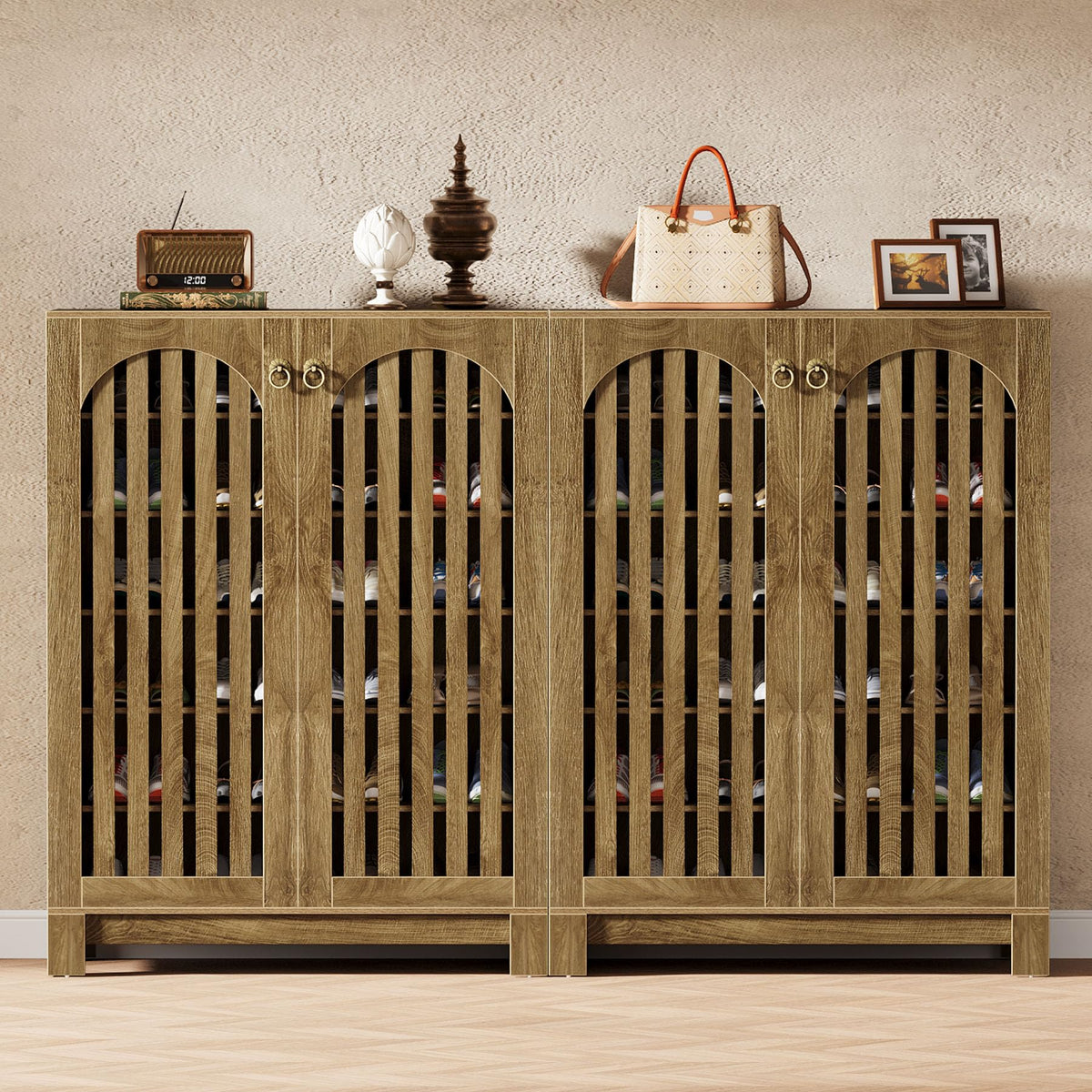 Tribesigns Shoe Storage Cabinet with Doors, 6-Tier Shoe Storage Organizer