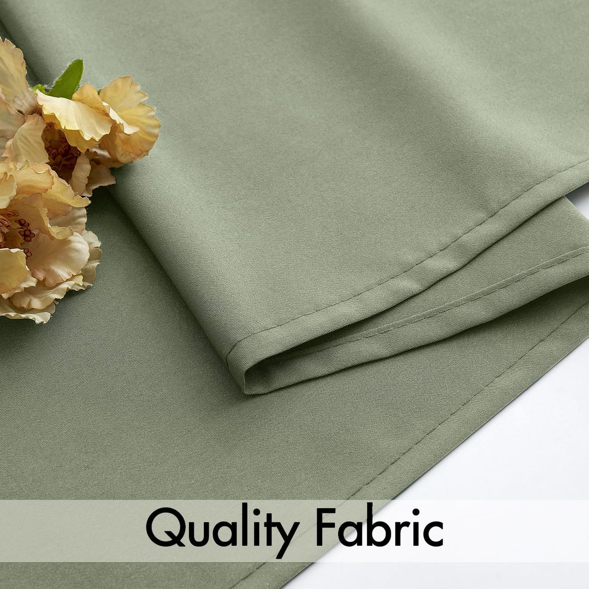 MIULEE Sage Green Privacy Sheer Curtains That Let Light in 84 Inches Long Non-See-Through Semi