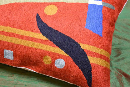 Lumbar Kandinsky Orange Abstract Pillow Cover Elements Modern Throw Pillowcase Chair Cushion