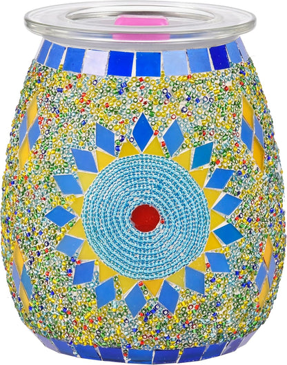 Dicimi Electric Wax Melter, Mosaic Stove Burner, Glass Essential Oil Stove Wax Tart Burner