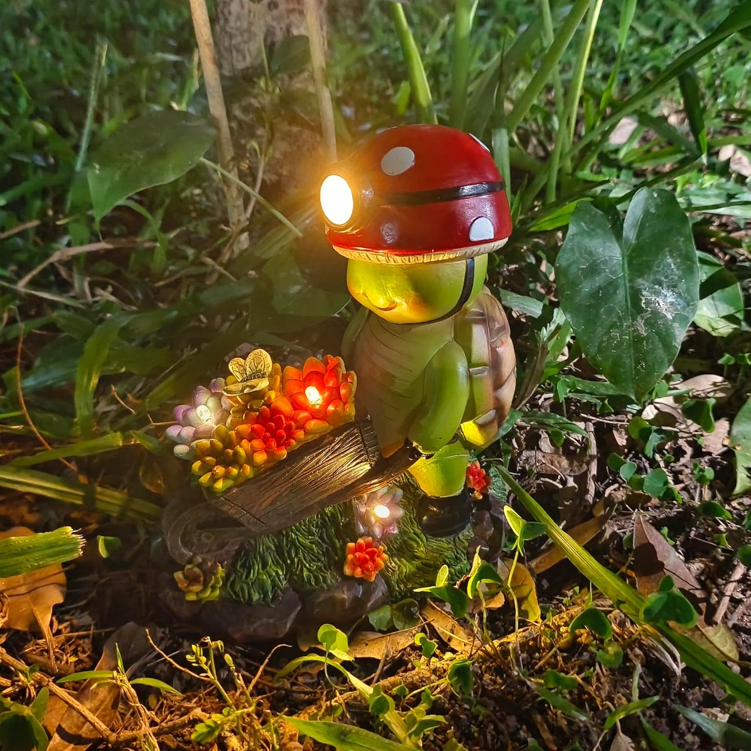 SunGlee Solar Light Turtle Outdoor Garden, Turtle Solar Light for Outdoors Yard Patio Decor 4 LED