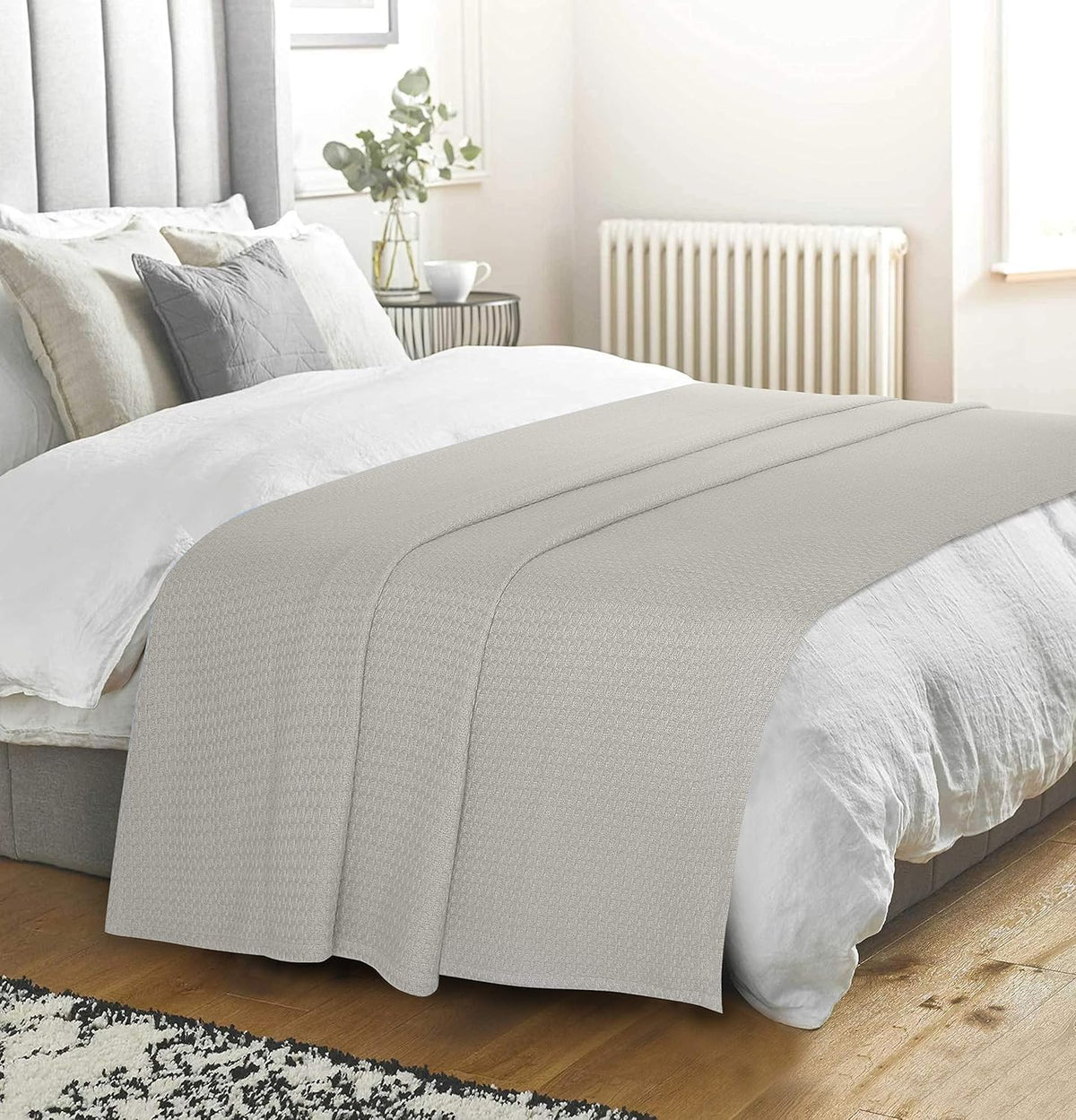BELIZZI HOME 100% Cotton Bed Blanket, Breathable Bed Blanket Twin Size, Cotton Thermal Blankets