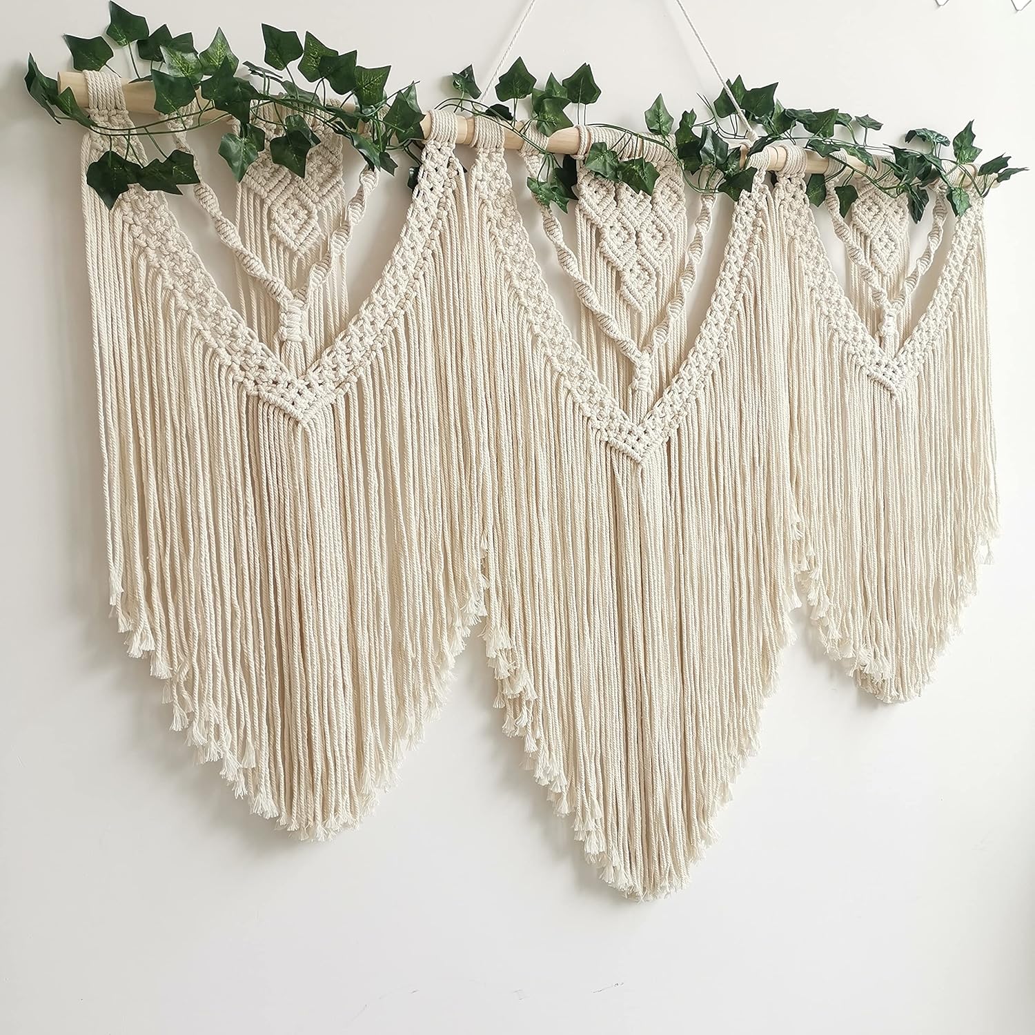 guzhiou large macrame wall hanging - Boho Tapestry Macrame Wall Decor Art- Chic Bohemian Handmade
