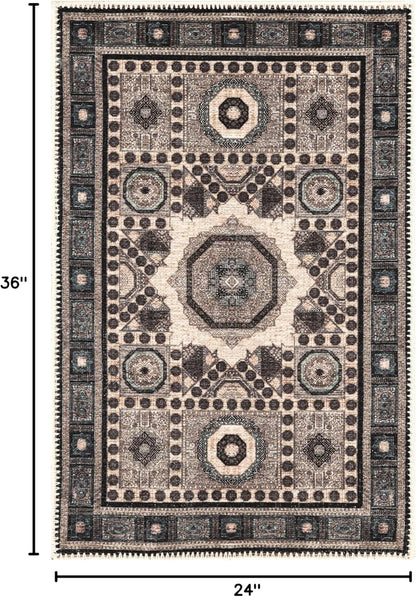 Keen Home Design 2x3 Rug - Machine Washable Entry Rug with Non-Slip Backing, Ideal for Enteryway
