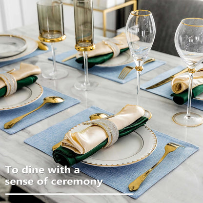 Home Brilliant Placemats Table Mat Set of 6 Heat Resistant Dining Place Mats for Kitchen Restaurant