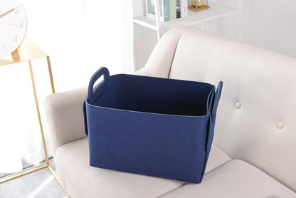 Minoisome Storage Basket Felt Storage Bin Collapsible& Convenient Box Organizer with Carry Handles