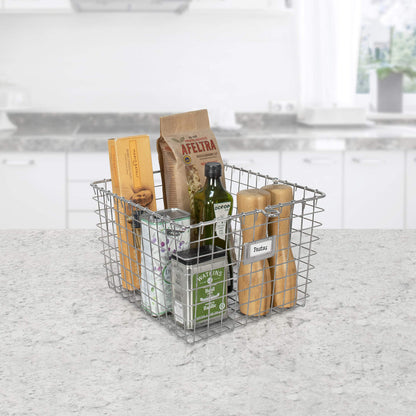 Spectrum Diversified 47970 Wire, Vintage Locker Basket Style, Rustic Farmhouse Chic, Steel Storage