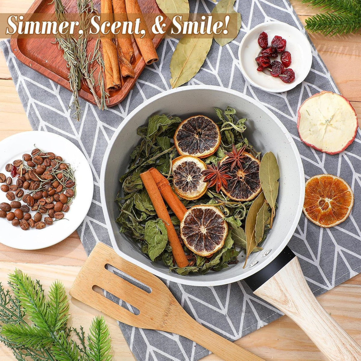 3 Pack Christmas Potpourri Simmer Pot Kit, Holiday Stovetop Potpourri, Botanical Air Freshener