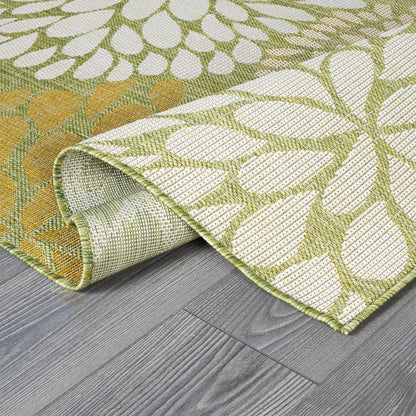 Beverly Rug Outdoor Rug 5x7 Modern Exotic Tropical Leaf Area Rugs for Indoor and Outdoor Patio Deck