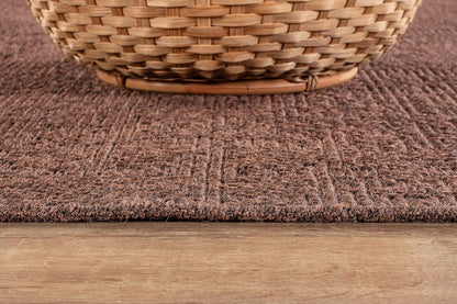 CAMILSON Easy Jute Rug 2x3, Indoor Outdoor Brown Color Fiber Area Rugs for Living Room and Kitchen