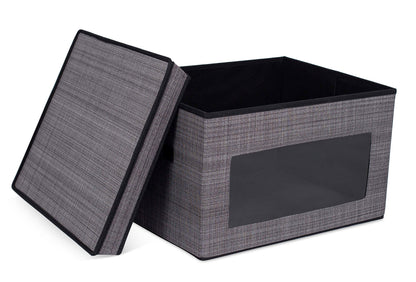 Internet's Best Storage Box with Window - Durable Storage Bin Basket Containers with Lids and