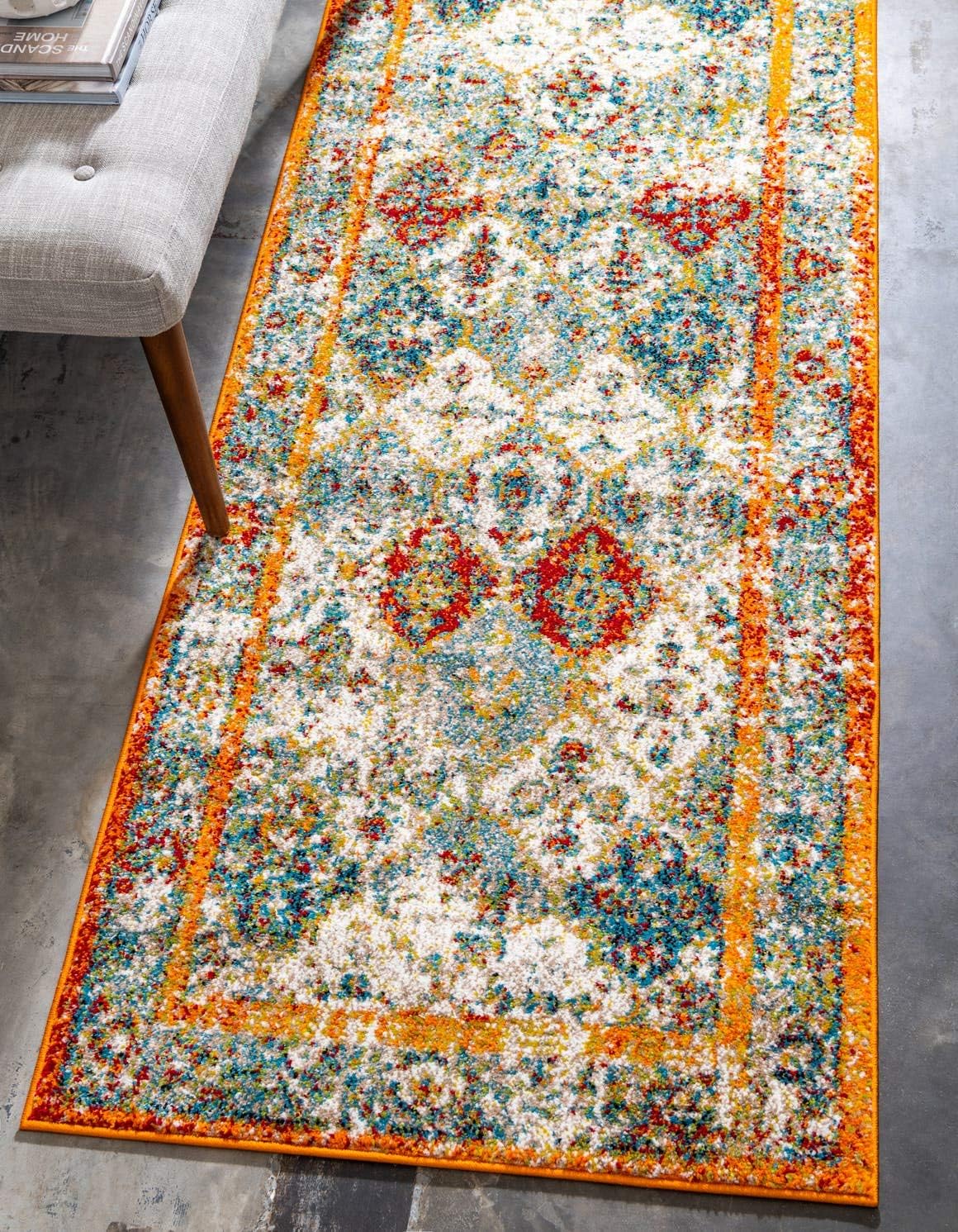 Unique Loom Rosso Collection Vintage, Traditional, Bohemian, Geometric, Distressed, Southwestern