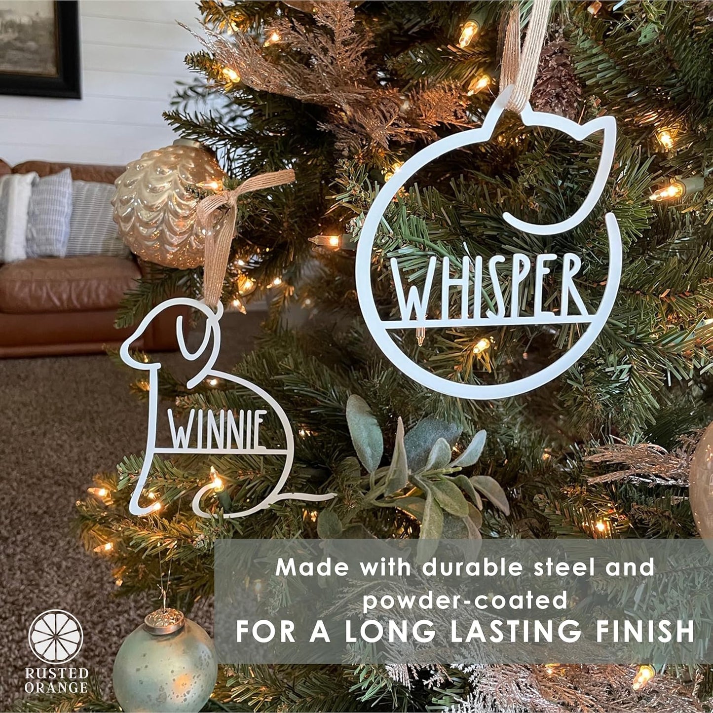 Man's Best Friend Personalized Pet Ornaments (2 Pack; 4 Inch) - Custom Name and Personalized Dog