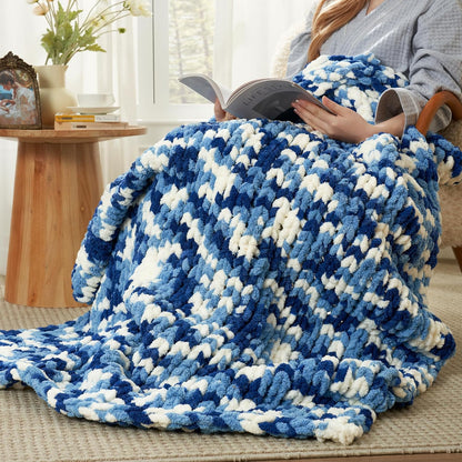 Amélie Home Chunky Knit Throw Blanket for Couch, Soft Chenille Crochet Blanket for Sofa, 50"x60"