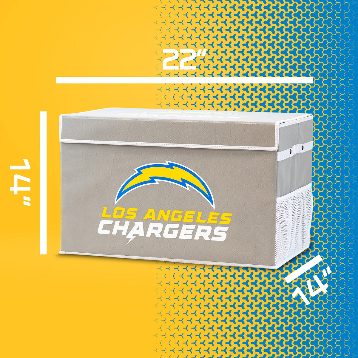 NFL Los Angeles Chargers NFL Team Licensed Collapsible Storage Footlocker Bin Smallnfl Team