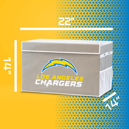 NFL Los Angeles Chargers NFL Team Licensed Collapsible Storage Footlocker Bin Smallnfl Team
