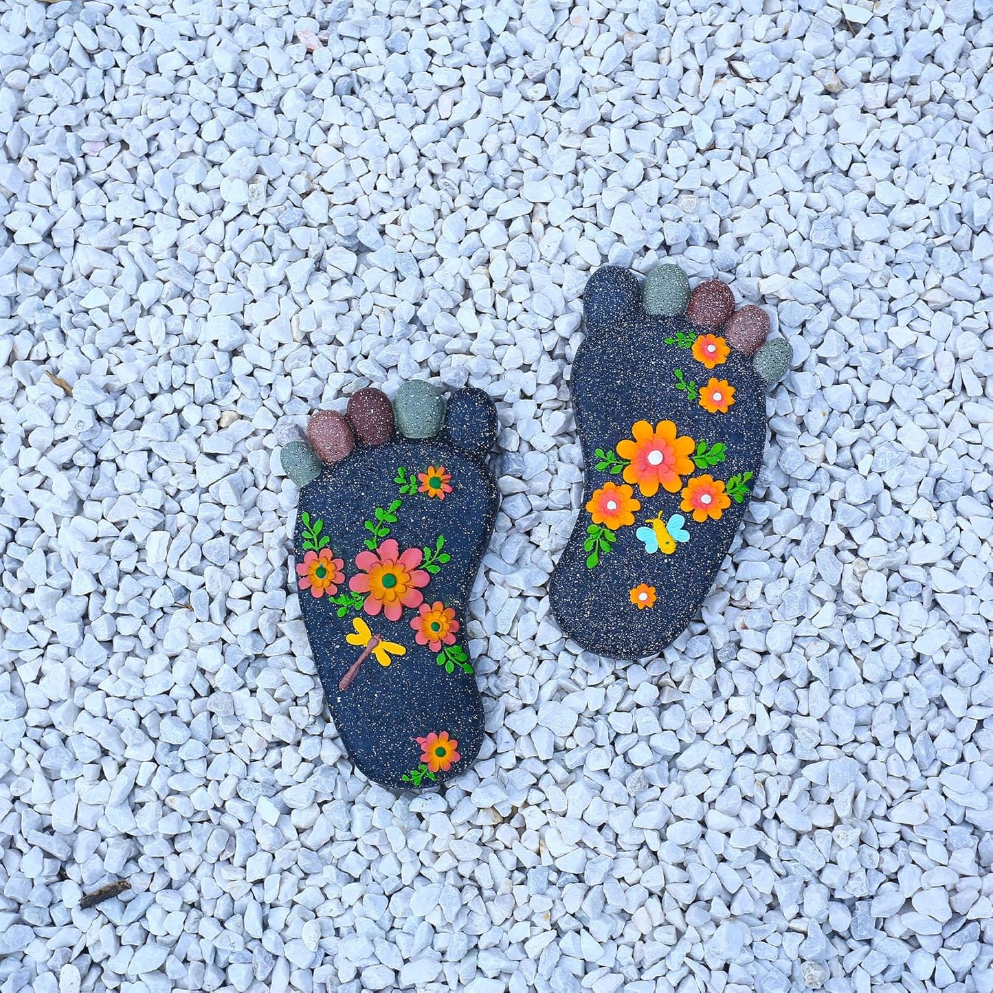 Stepping Stones Garden Decorative Stones for Patio, Deck, Garden or Sidewalk Home Decor Footprint